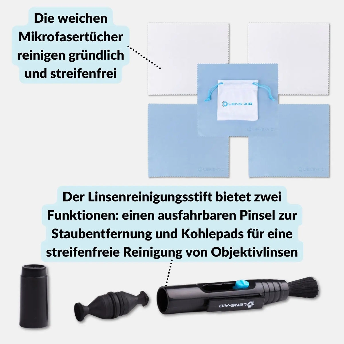 Camera Cleaning 2-Pack - Cleaning Pen and Microfiber Cloths - Camera & Photo > Camera Accessories Camera Cleaning