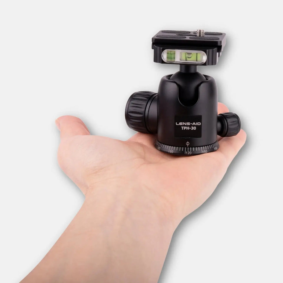 360° Stativkopf TPH-30 mit Schnellwechselplatte - Kamera & Foto > Stative Einbeinstative Stativzubehör Stativköpfe