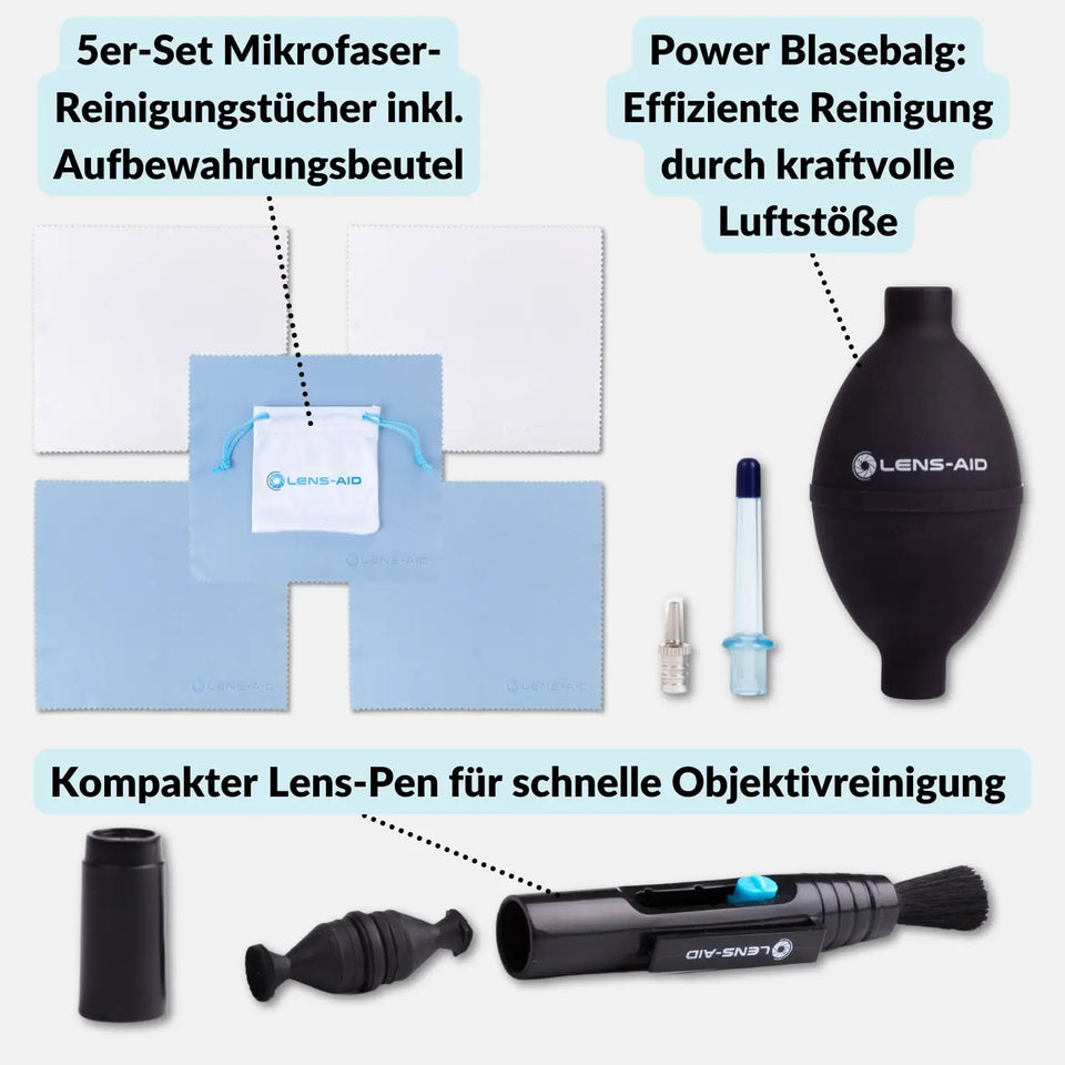 Kamera Reinigungsset 3er-Set mit Reinigungsstift & Mikrofasertüchern - Foto > Kamerazubehör Kamerareinigung