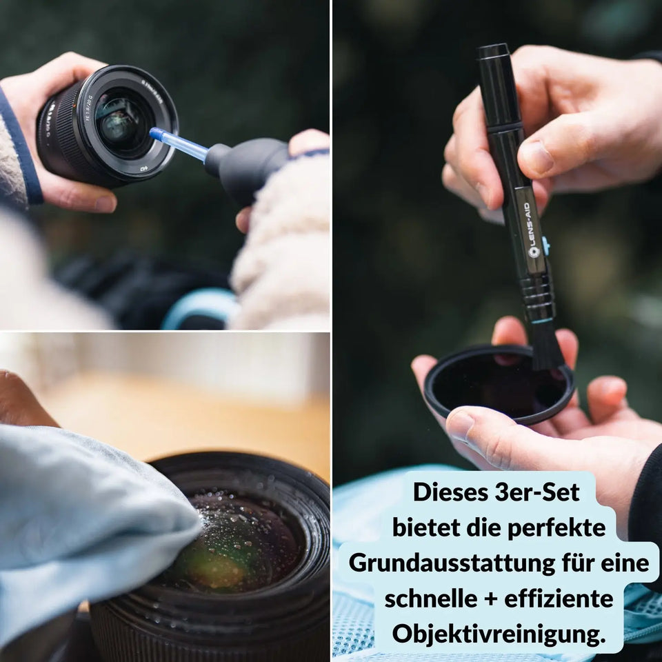 Kamera Reinigungsset 3er-Set mit Reinigungsstift & Mikrofasertüchern - Foto > Kamerazubehör Kamerareinigung