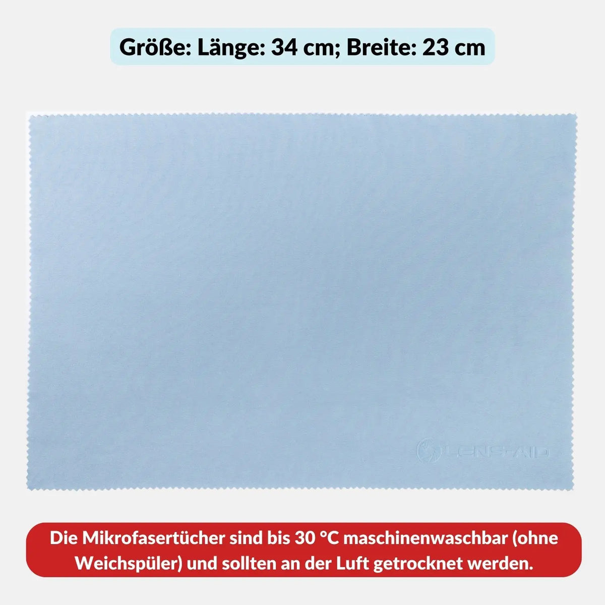 XXL Mikrofaser-Reinigungstücher 3er-Set 34x23 cm mit Beutel - Kamera & Foto > Kamerazubehör Kamerareinigung