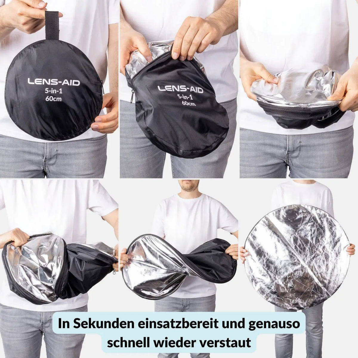 5-in-1-Faltreflektor für Porträtfotografie Produktfotos uvm. - Kamera & Foto > Fotostudio-Ausrüstung Lichtzubehör