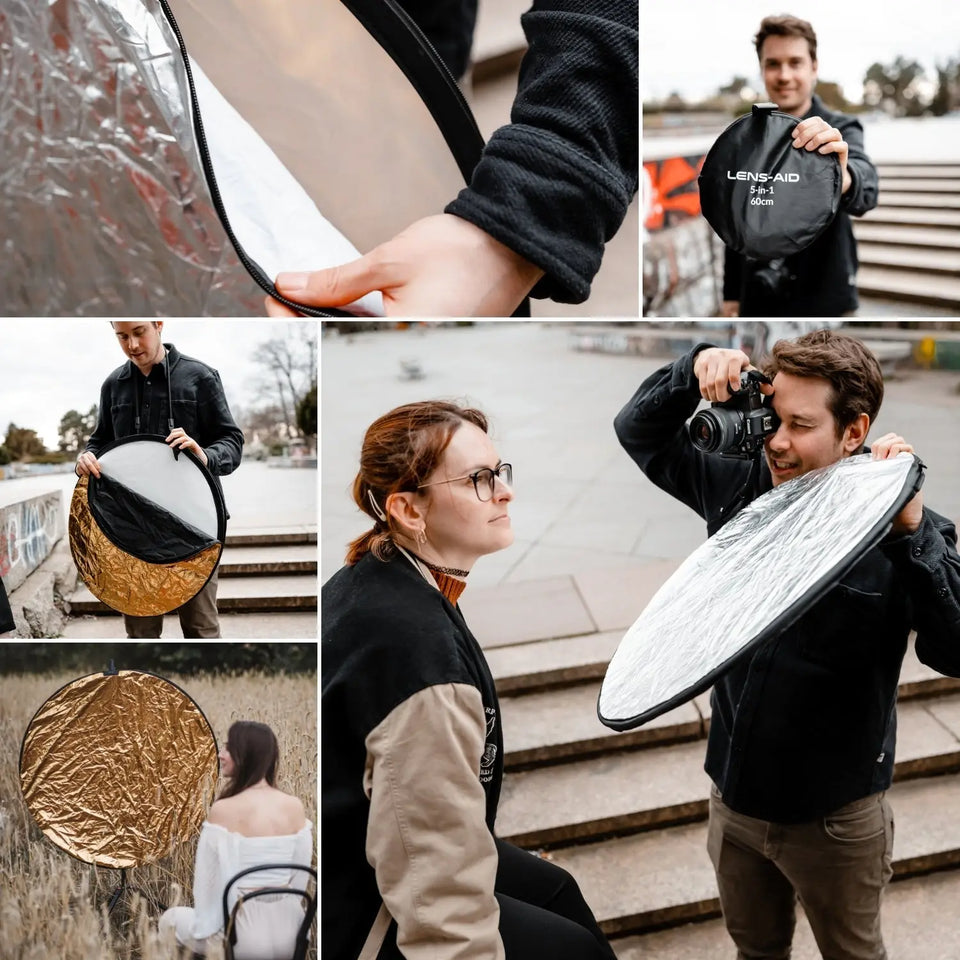 5-in-1-Faltreflektor für Porträtfotografie Produktfotos uvm. - Kamera & Foto > Fotostudio-Ausrüstung Lichtzubehör