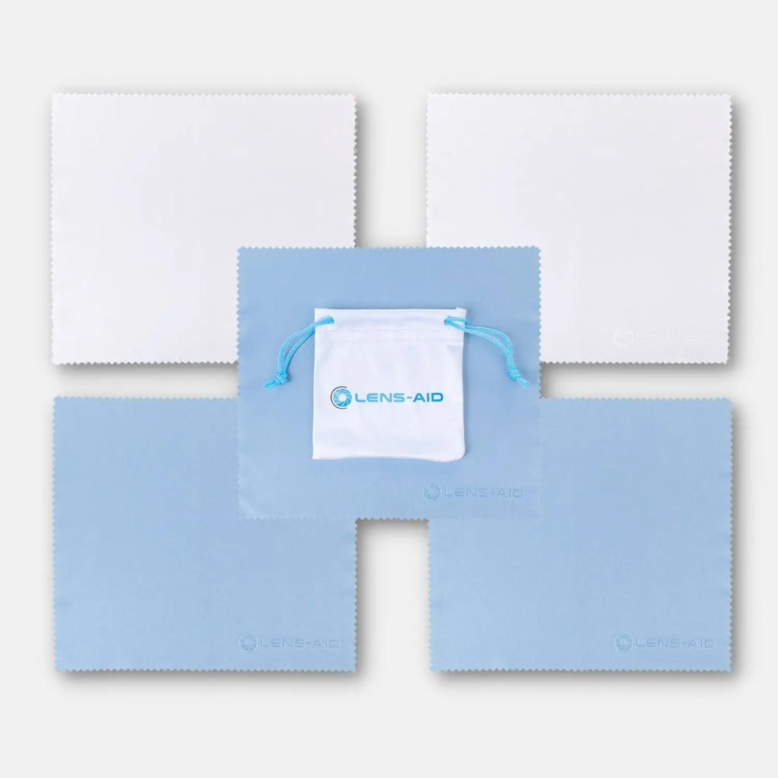 Mikrofaser-Reinigungstücher 5er-Set mit Aufbewahrungsbeutel - Kamera & Foto > Kamerazubehör Kamerareinigung