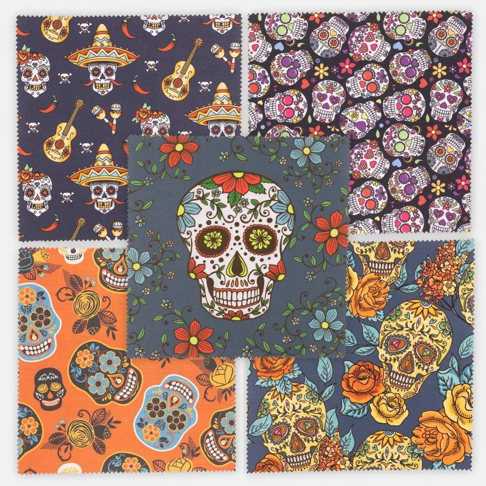 Set di 5 panni in microfibra, vari modelli – senza pelucchi e lavabili - Los Muertos - Fotocamere > Accessori per fotocamere