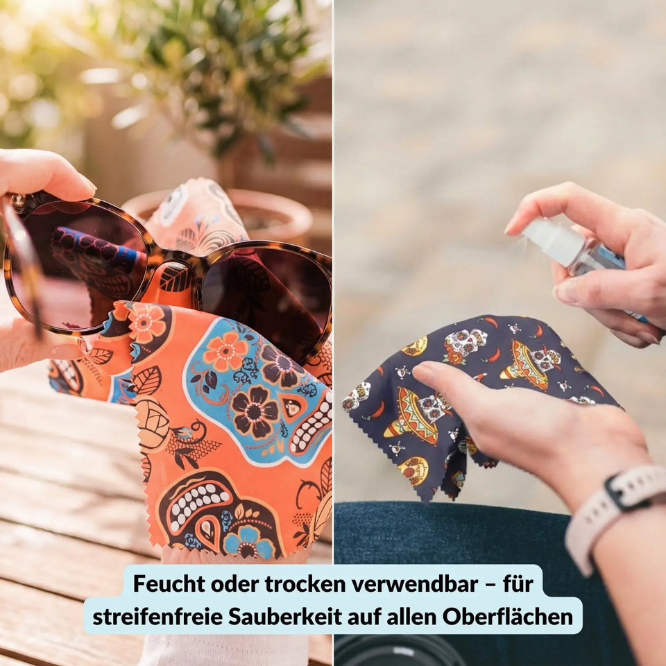 Set di 5 panni in microfibra, fantasie assortite – senza pelucchi e lavabili - Fotocamera > Accessori per fotocamera Pulizia della fotocamera