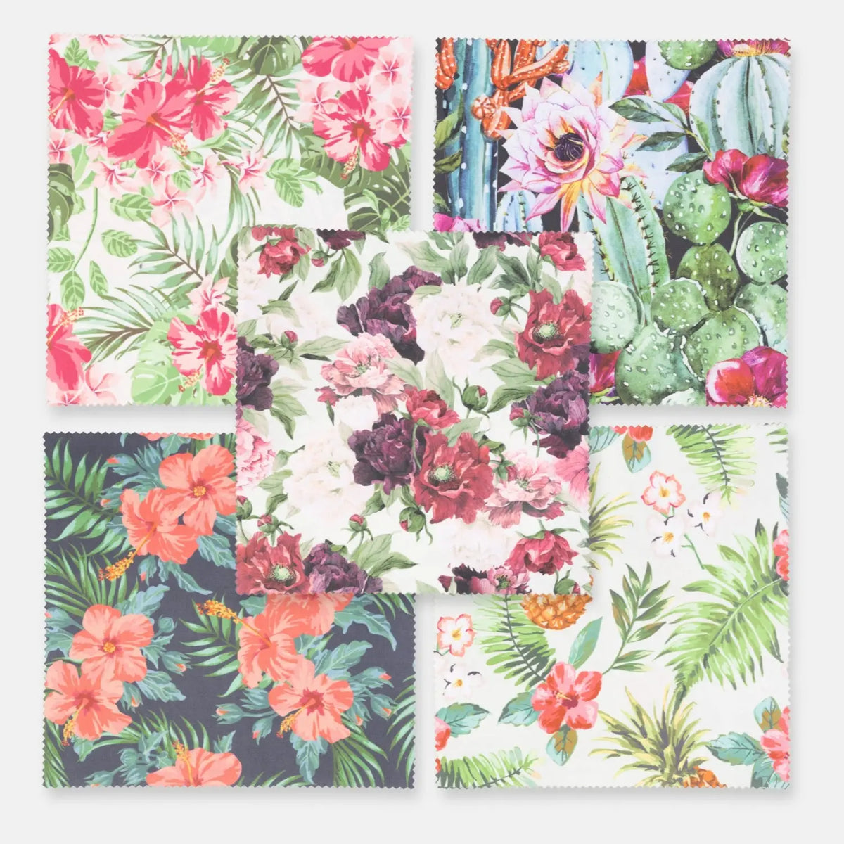 Set di 5 panni in microfibra, vari modelli – senza pelucchi e lavabili – fiori – fotocamera > accessori per fotocamera