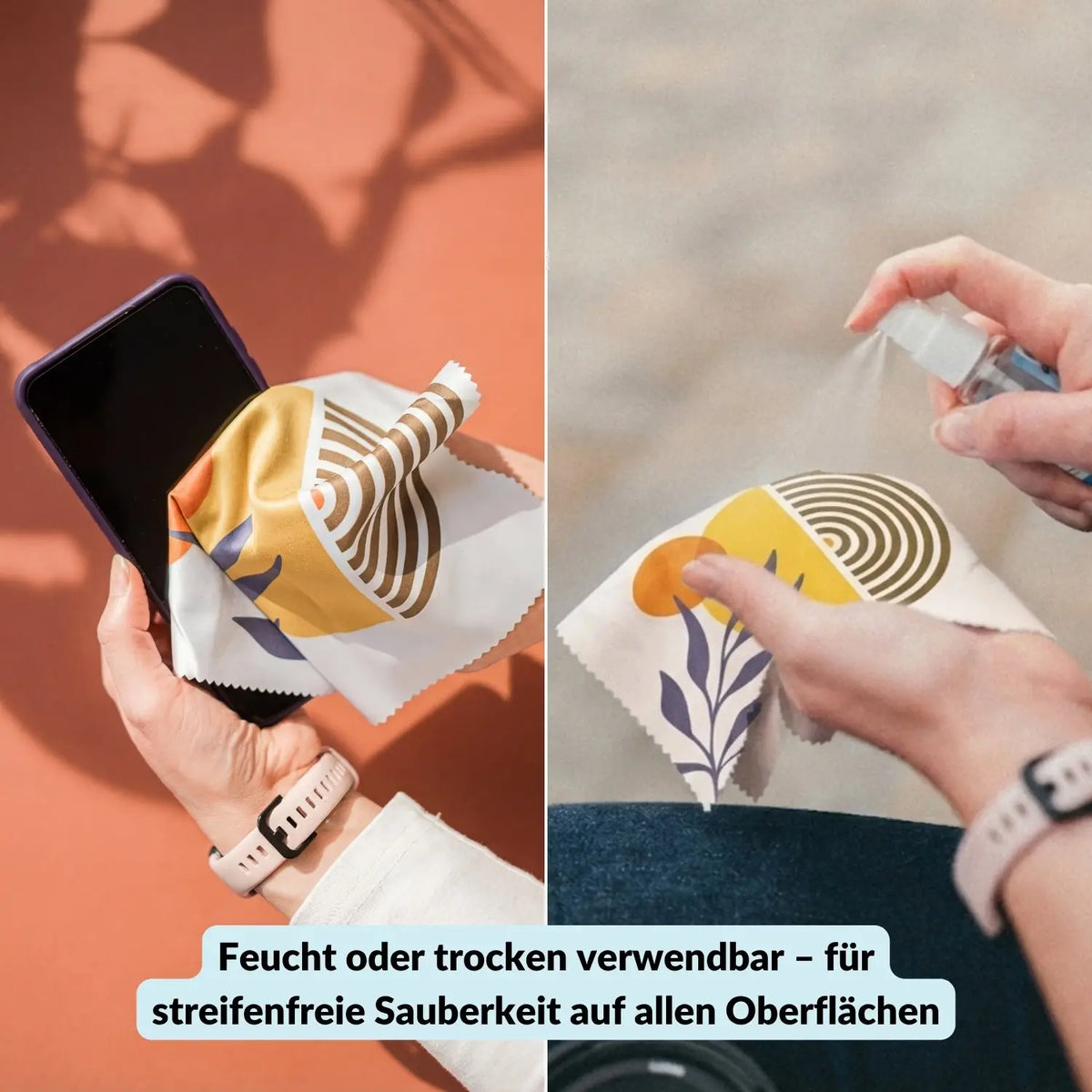 Set di 5 panni in microfibra, fantasie assortite – senza pelucchi e lavabili - Fotocamera > Accessori per fotocamera Pulizia della fotocamera