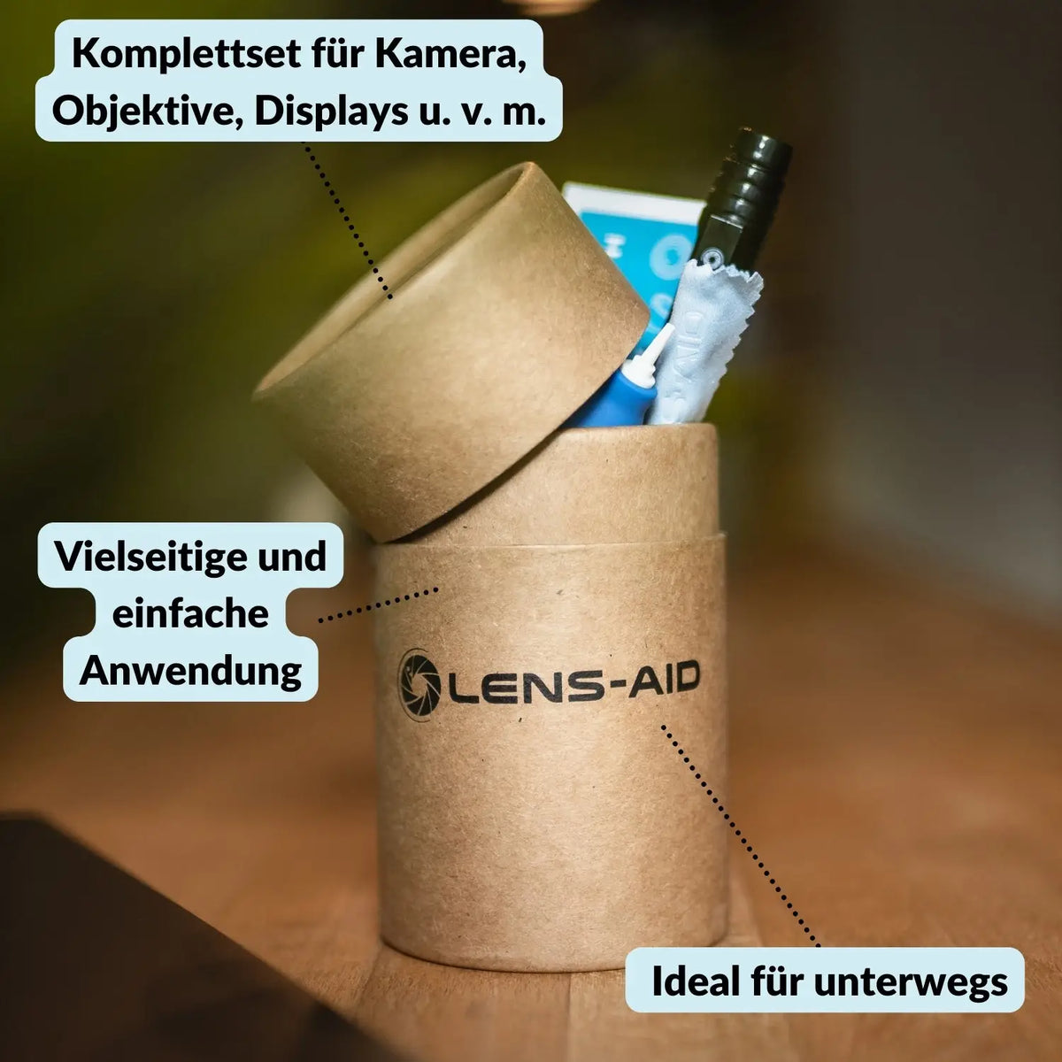 Kamera Reinigungsset 8-in-1 für Gehäuse & Objektiv - Foto > Kamerazubehör Kamerareinigung Reinigungssets