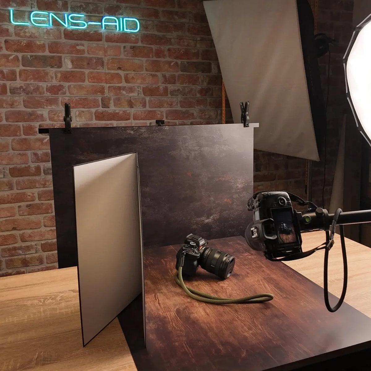 Flatlay Fotohintergrund Bundle - Das Rundumpaket für deine Studiofotos - Kamera & Foto > Fotostudio-Ausrüstung