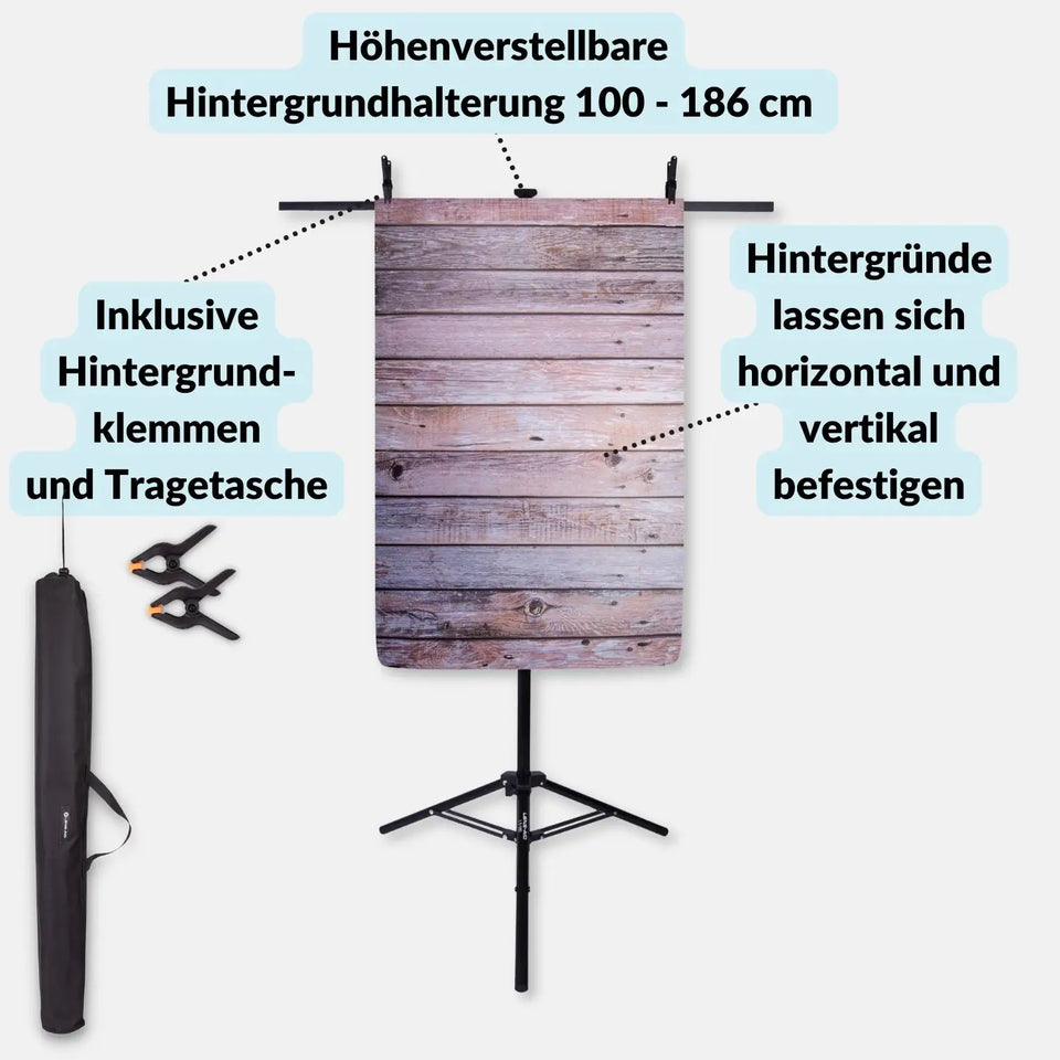 Flatlay Fotohintergrund Bundle - Das Rundumpaket für deine Studiofotos - Kamera & Foto > Fotostudio-Ausrüstung