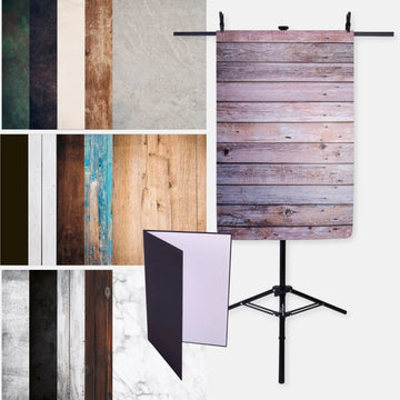 Flatlay Fotohintergrund Bundle - Das Rundumpaket für deine Studiofotos - Kamera & Foto > Fotostudio-Ausrüstung