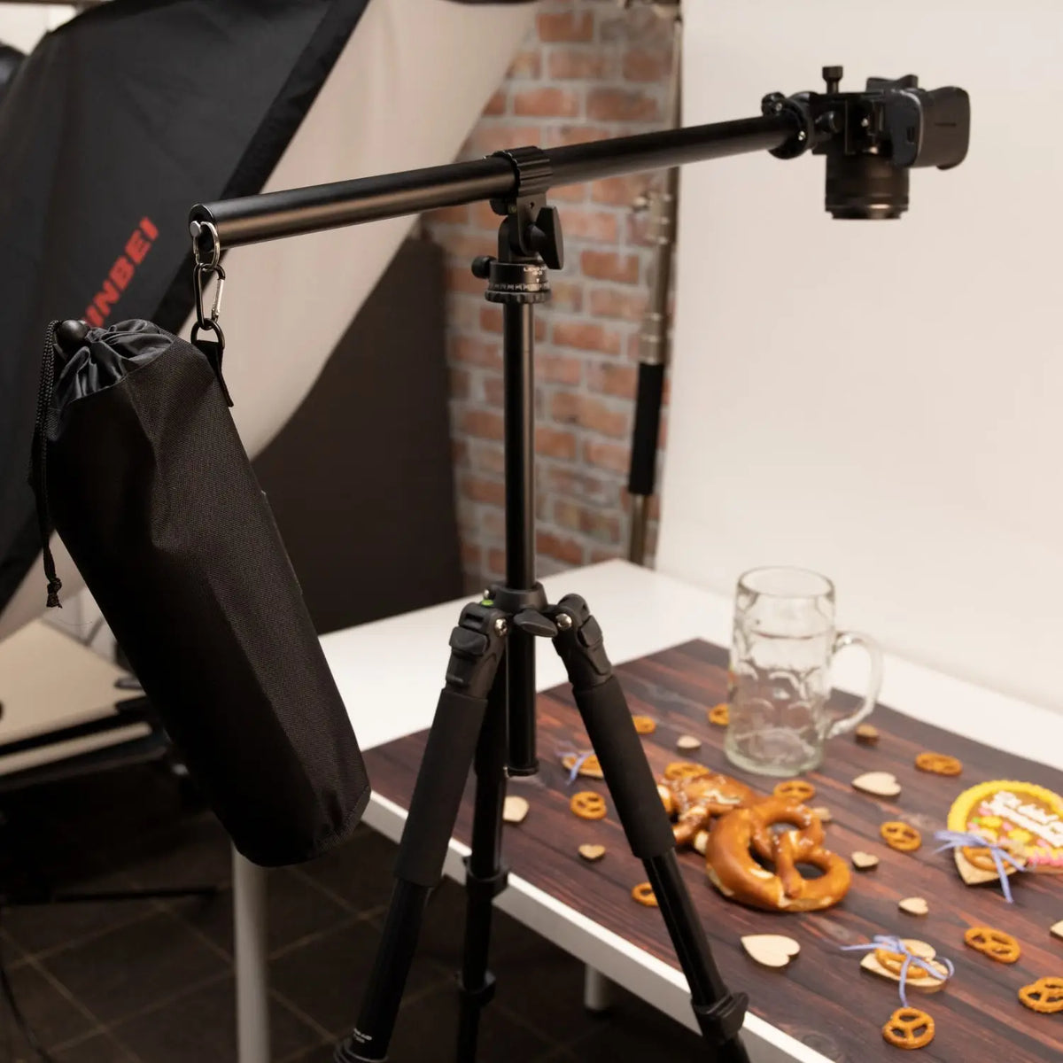 Carbon-Stativ + Auslegearm für die Studiofotografie - Kamera & Foto > Stative Einbeinstative