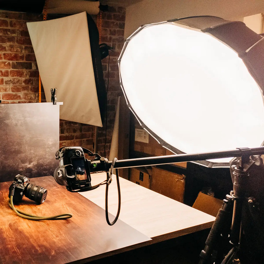 Carbon-Stativ + Auslegearm für die Studiofotografie - Kamera & Foto > Stative Einbeinstative