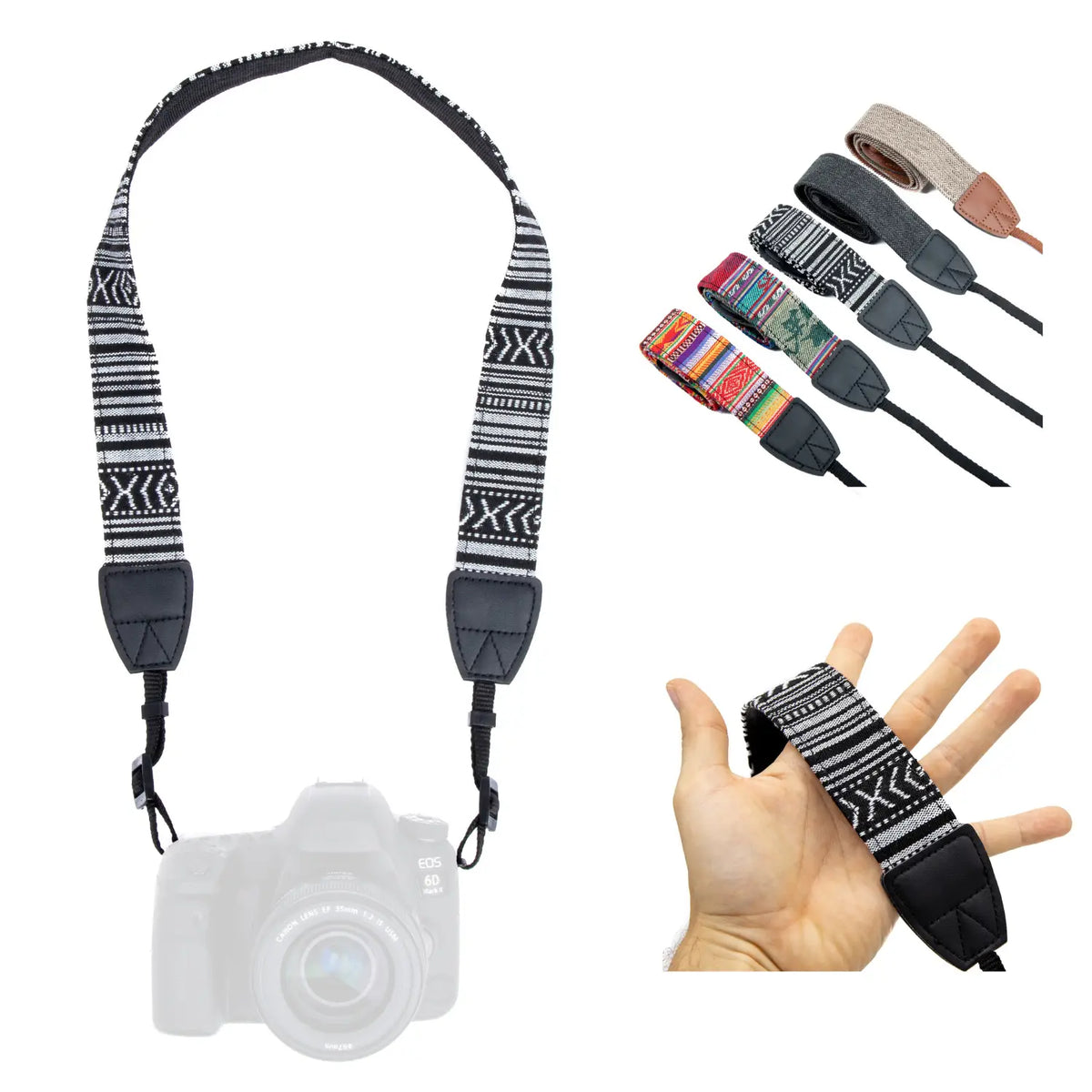 Inka camera strap - fashionable carrying strap, adjustable 85-110cm - MIX SW - Camera & Photo > Camera Accessories Camera Straps