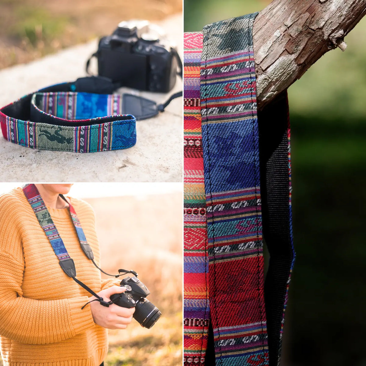 Inka camera strap - stylish carrying strap, adjustable from 85-110cm - Camera & Photo > Camera Accessories Camera Straps