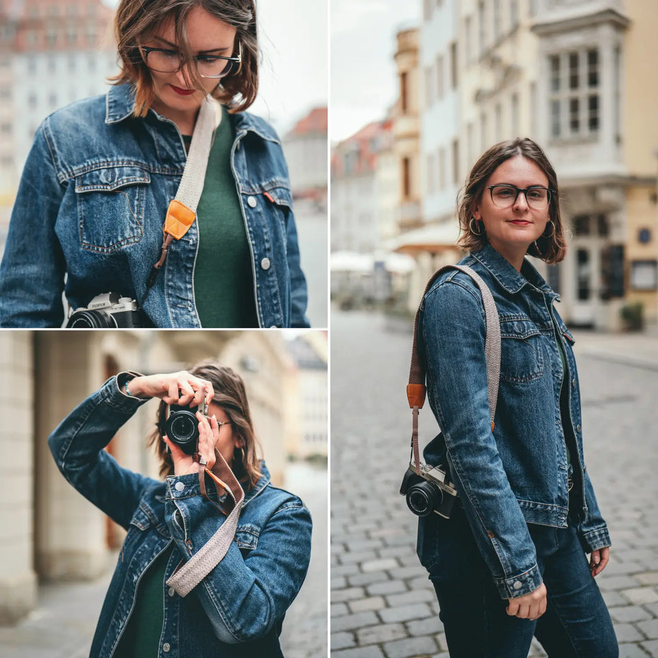 Inka camera strap - stylish carrying strap, adjustable from 85-110cm - Camera & Photo > Camera Accessories Camera Straps