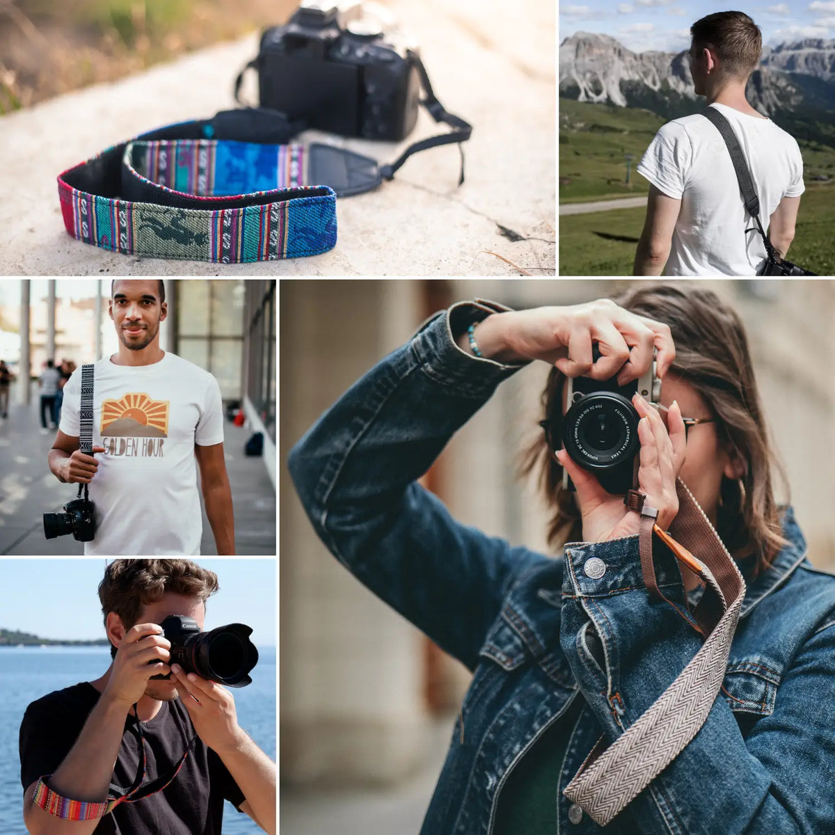 Inka camera strap - stylish carrying strap, adjustable from 85-110cm - Camera & Photo > Camera Accessories Camera Straps