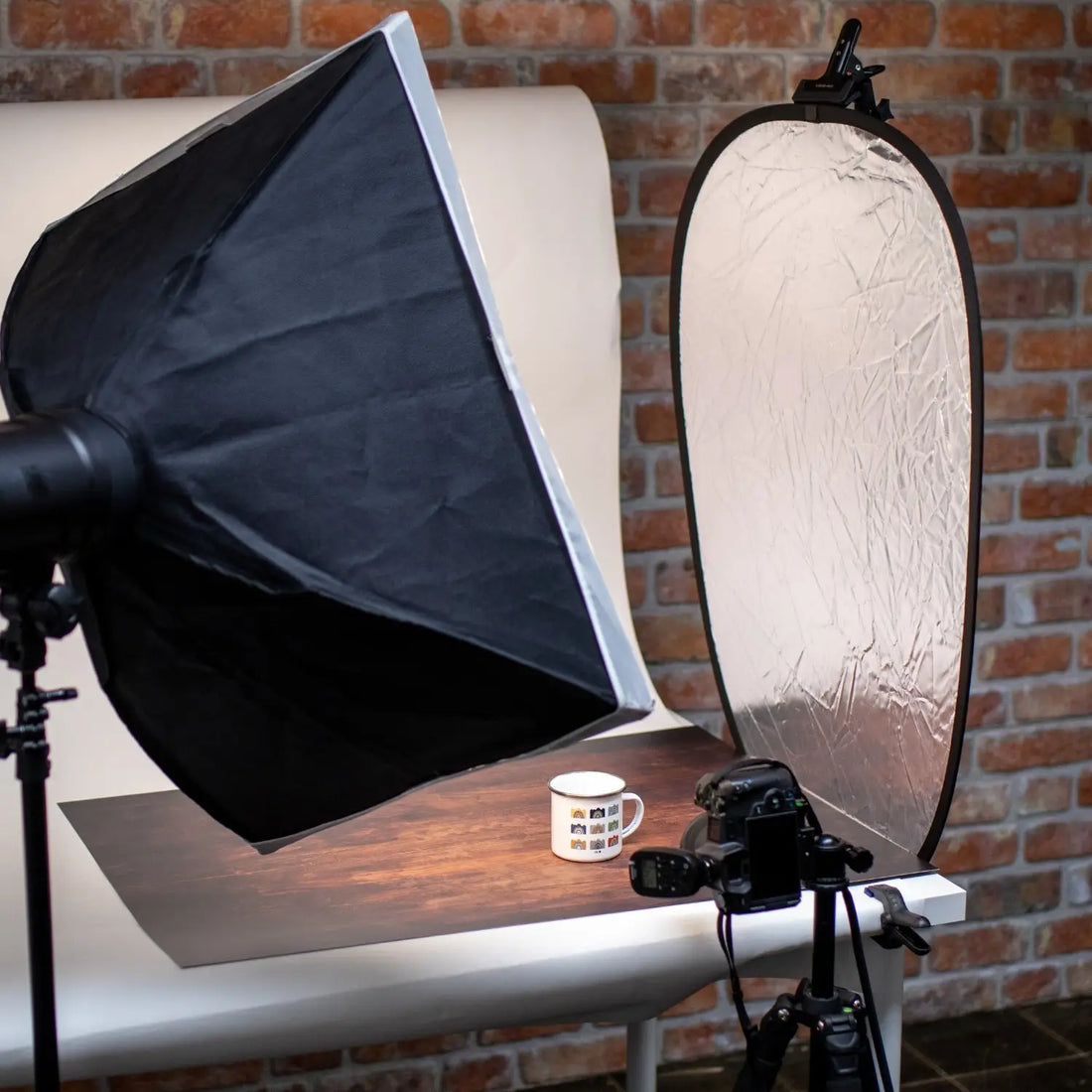 Faltreflektor (60x90cm) + Reflektorklemme im Set - Kamera & Foto > Fotostudio-Ausrüstung Lichtzubehör Reflektoren