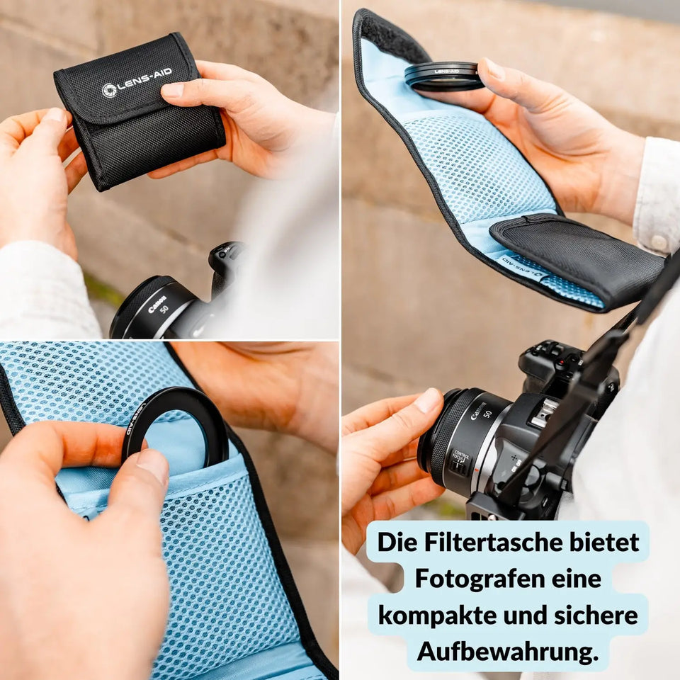 Filter pouch for round filters up to 82mm – 3 or 9 compartments - Camera & Photo > Camera Accessories Lens Accessories Filter Accessories