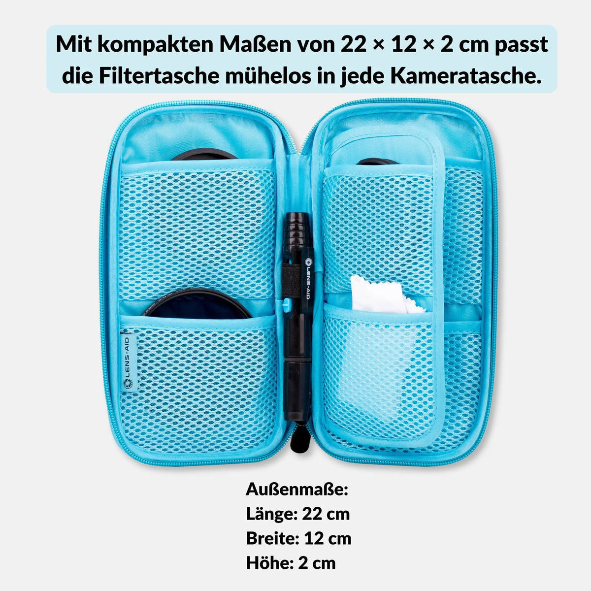 Filter pouch for round filters up to 82mm – 3 or 9 compartments - Camera & Photo > Camera Accessories Lens Accessories Filter Accessories