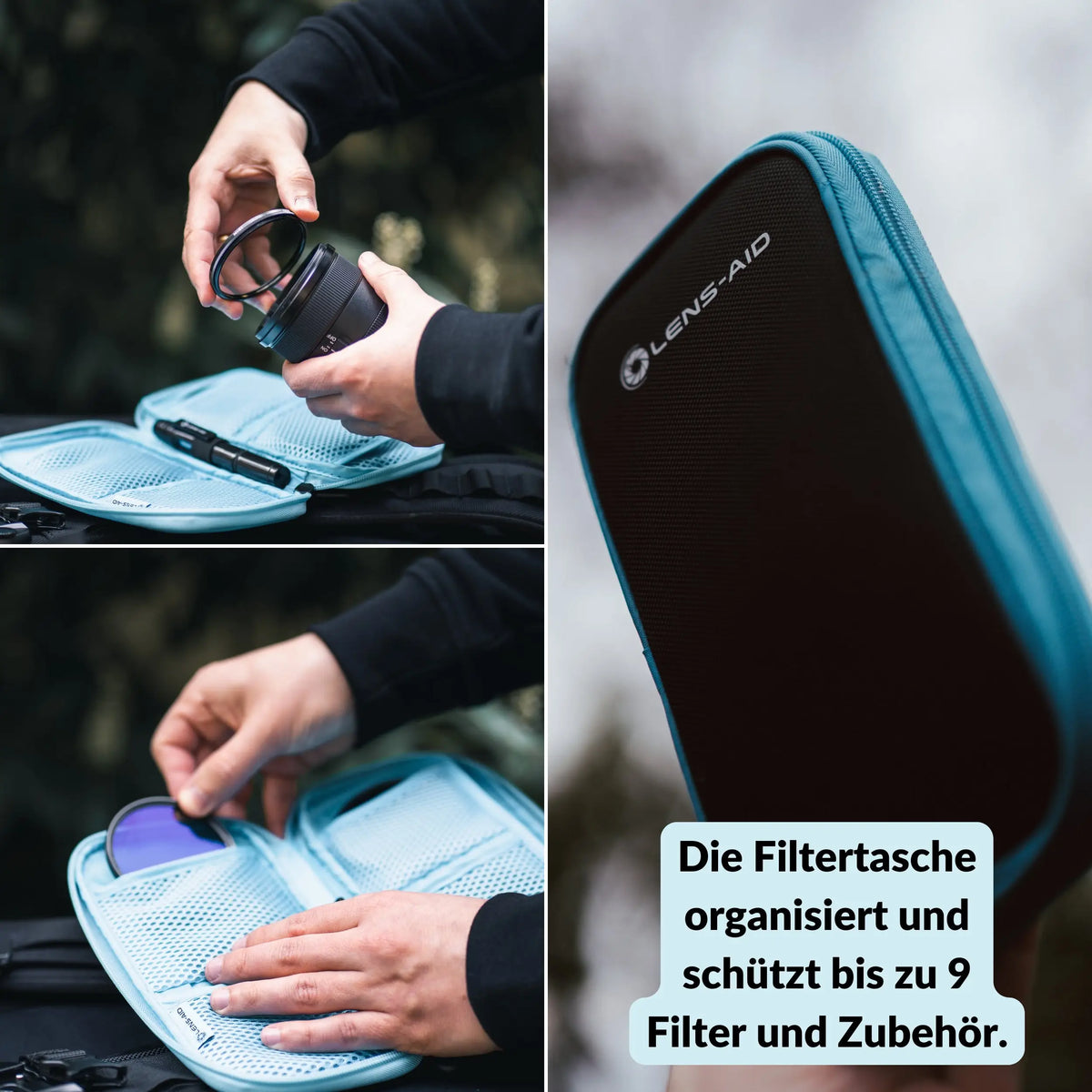 Filter pouch for round filters up to 82mm – 3 or 9 compartments - Camera & Photo > Camera Accessories Lens Accessories Filter Accessories