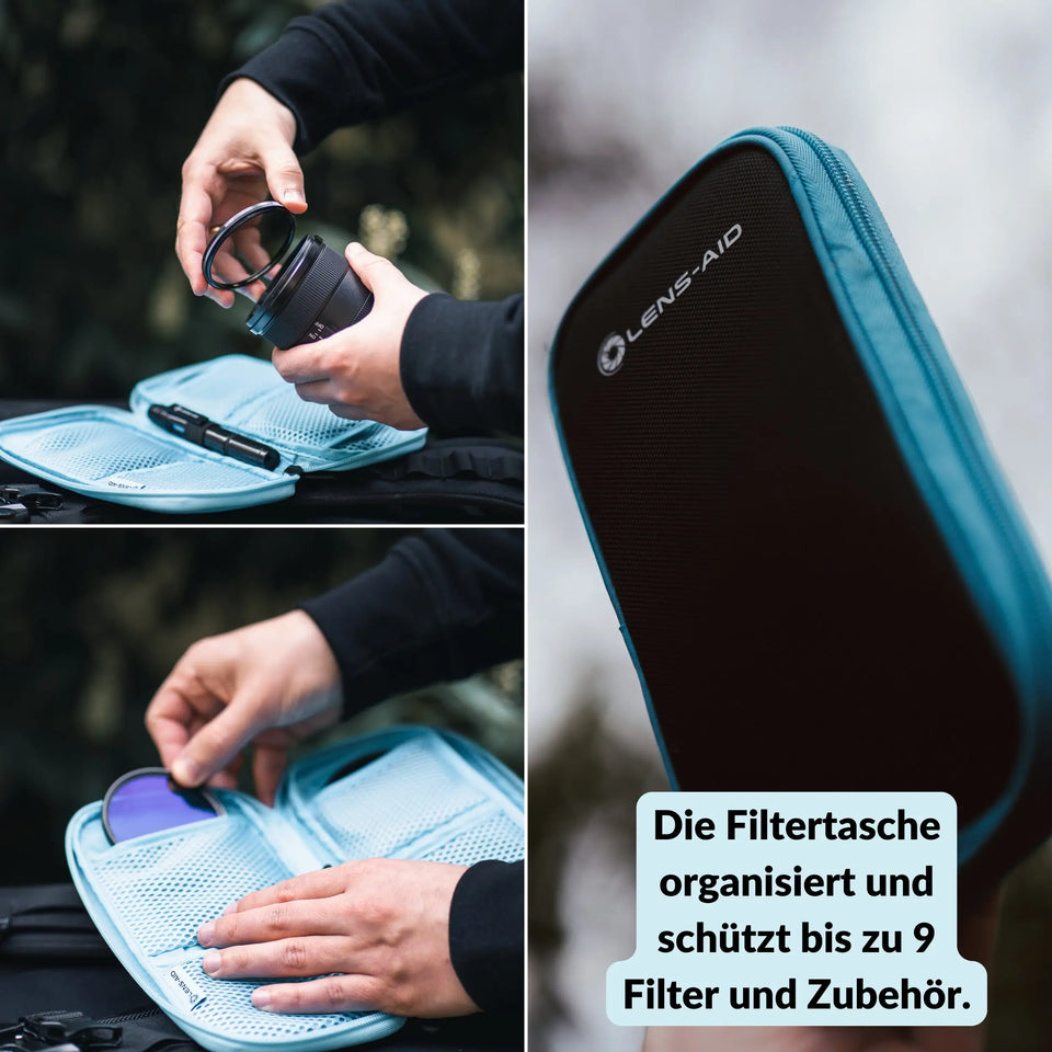 Filter pouch for round filters up to 82mm – 3 or 9 compartments - Camera & Photo > Camera Accessories Lens Accessories Filter Accessories