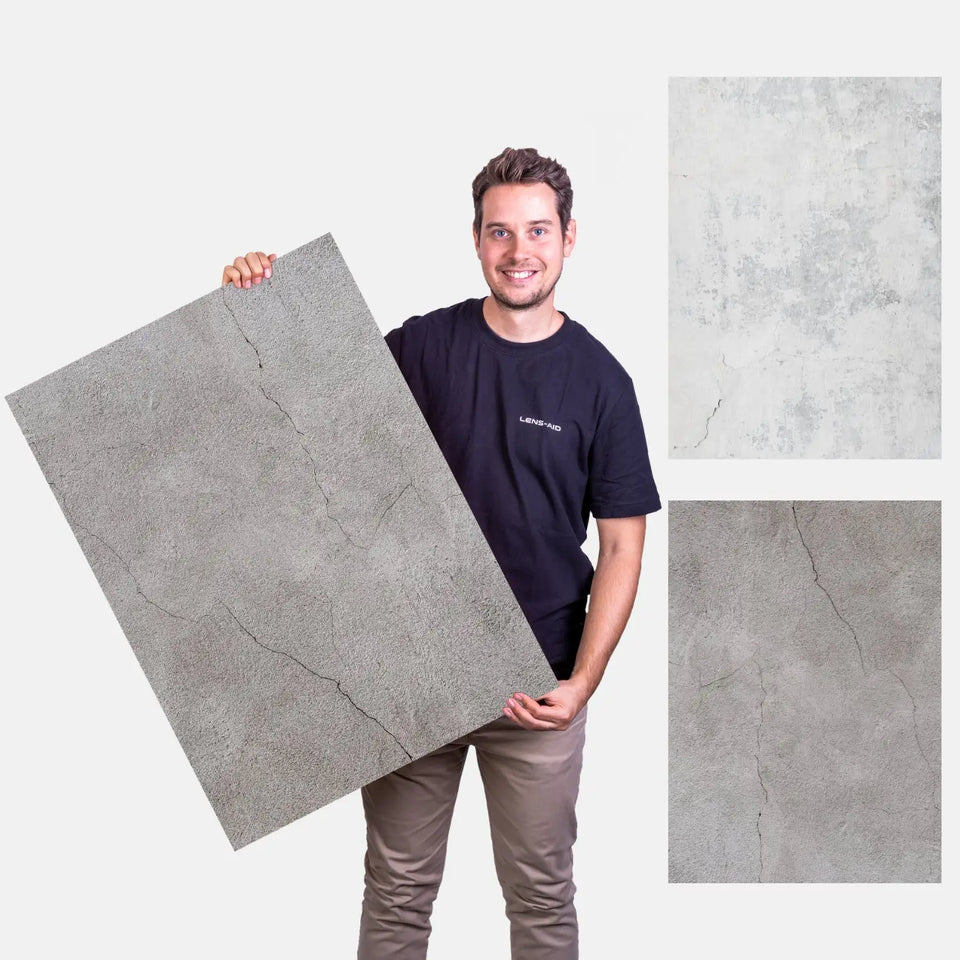 Flatlay Hintergrund 84 × 60 cm doppelseitig – Steinoptik - Stein 150 - Kamera & Foto > Fotostudio-Ausrüstung