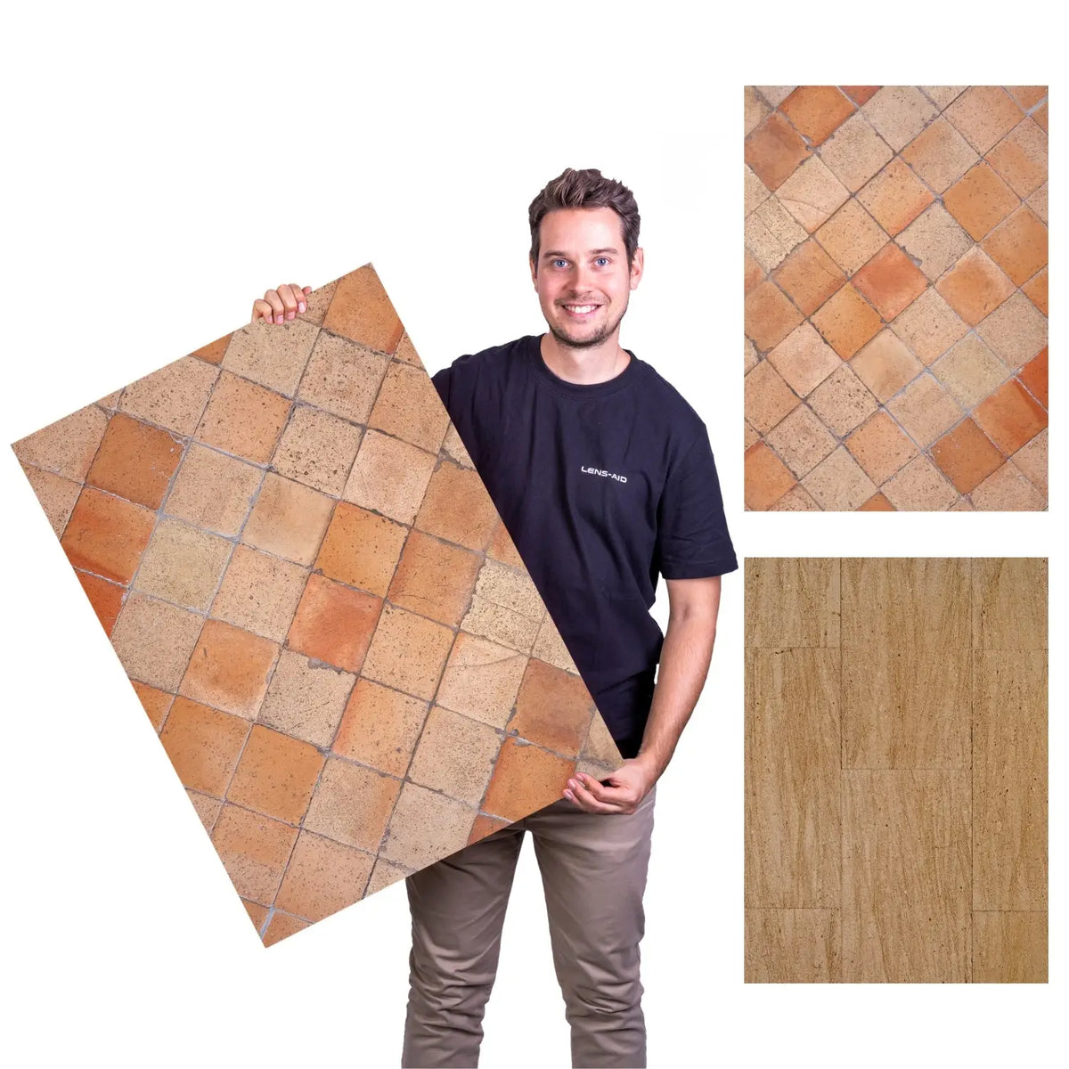 Flatlay Hintergrund 84 × 60 cm doppelseitig – Steinoptik - Stein 154 - Kamera & Foto > Fotostudio-Ausrüstung