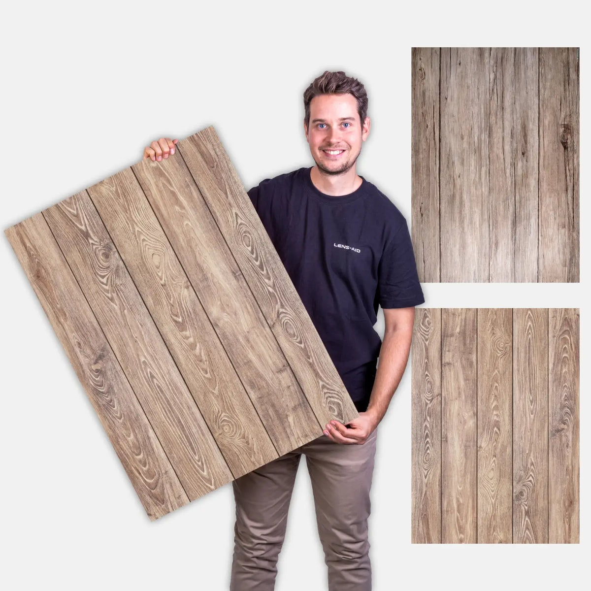 Flatlay Hintergrund 84 × 60 cm doppelseitig – Holzoptik - Holz 129 - Kamera & Foto > Fotostudio-Ausrüstung Hintergründe