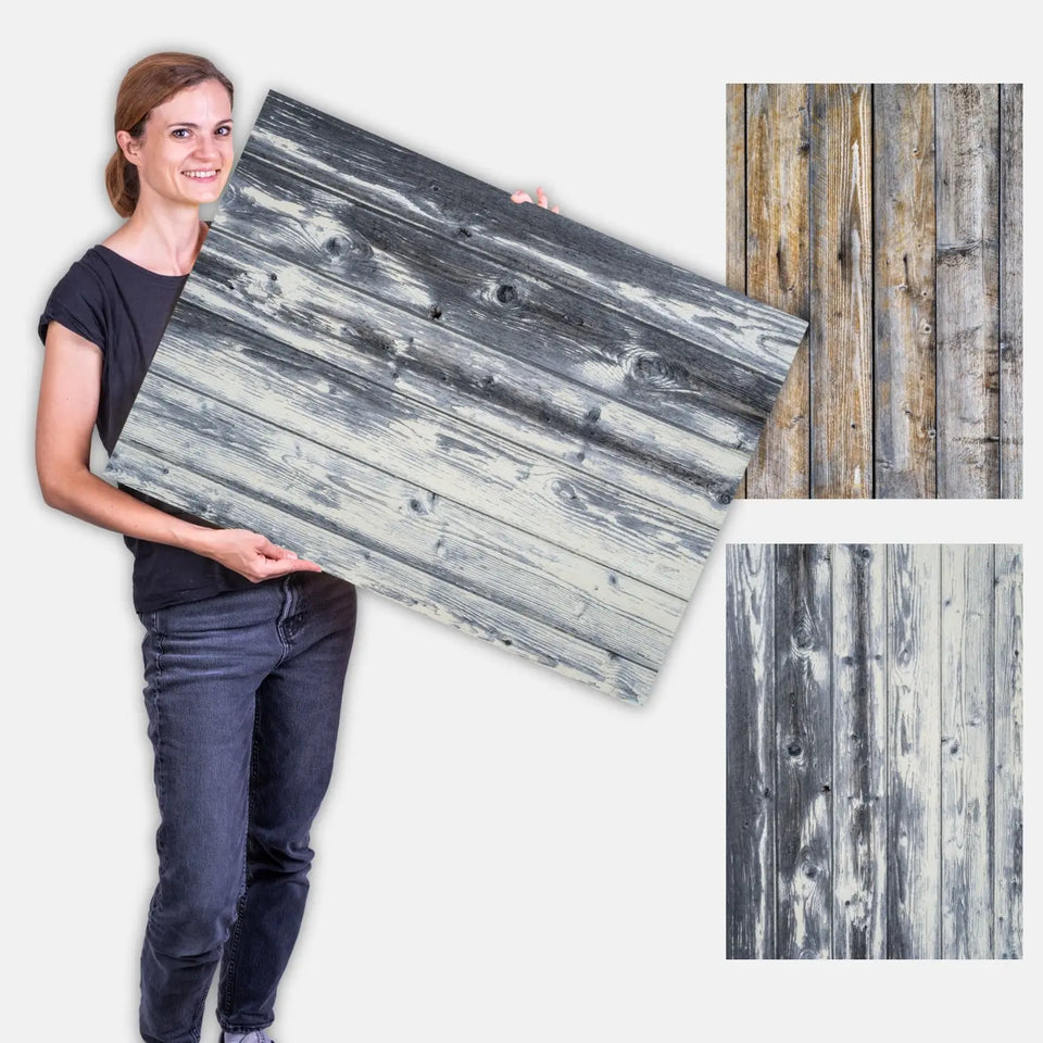 Flatlay Hintergrund 84 × 60 cm doppelseitig – Holzoptik - Holz 144 - Kamera & Foto > Fotostudio-Ausrüstung Hintergründe