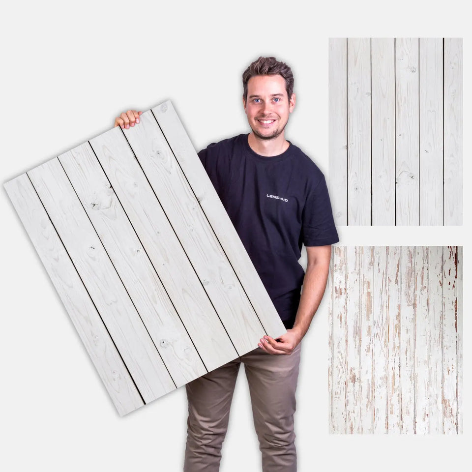 Flatlay Hintergrund 84 × 60 cm doppelseitig – Holzoptik - Holz 50 - Kamera & Foto > Fotostudio-Ausrüstung Hintergründe