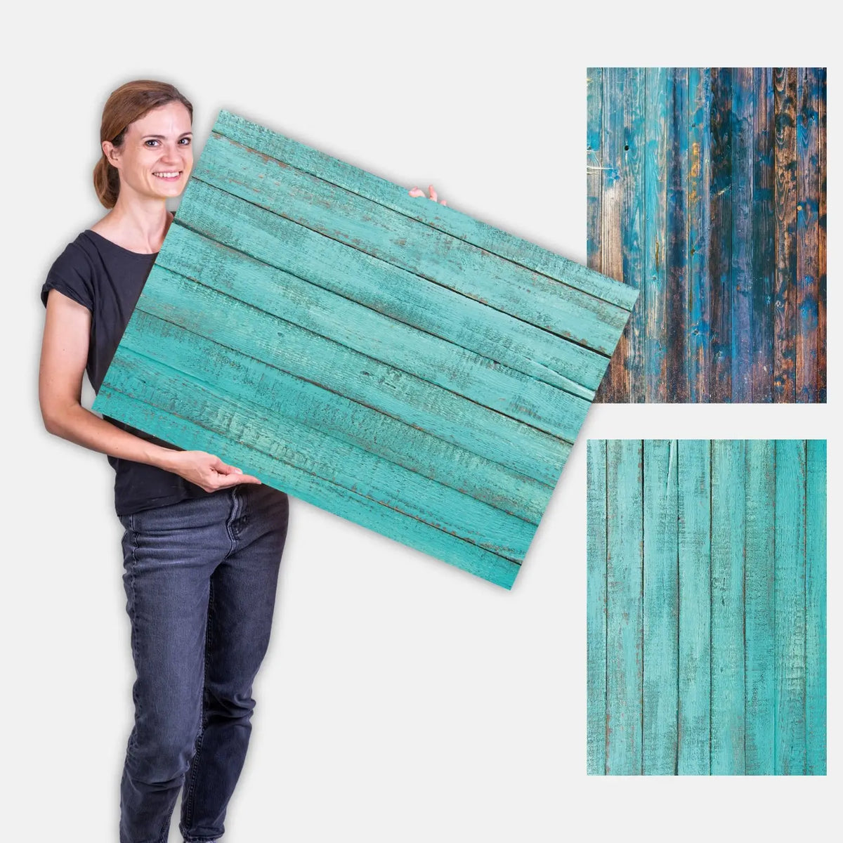 Flatlay Hintergrund 84 × 60 cm doppelseitig – Holzoptik - Holz 53 - Kamera & Foto > Fotostudio-Ausrüstung Hintergründe