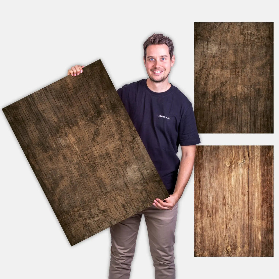 Flatlay Hintergrund 84 × 60 cm doppelseitig – Holzoptik - Holz 67 - Kamera & Foto > Fotostudio-Ausrüstung Hintergründe