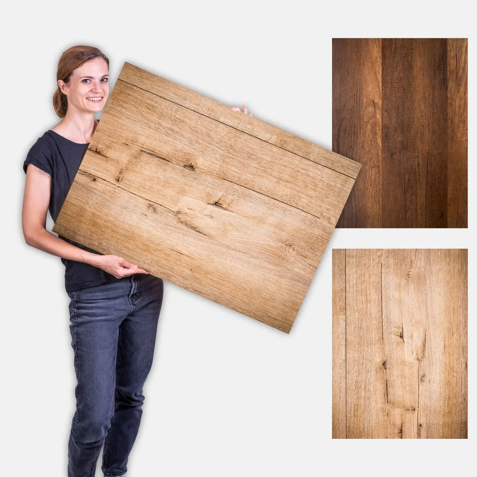 Flatlay Hintergrund 84 × 60 cm doppelseitig – Holzoptik - Holz 68 - Kamera & Foto > Fotostudio-Ausrüstung Hintergründe