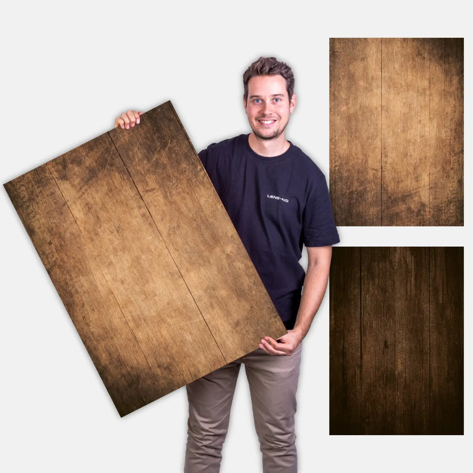 Flatlay Hintergrund 84 × 60 cm doppelseitig – Holzoptik - Holz 69 - Kamera & Foto > Fotostudio-Ausrüstung Hintergründe