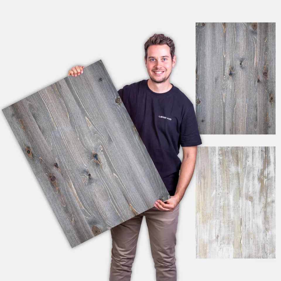 Flatlay Hintergrund 84 × 60 cm doppelseitig – Holzoptik - Holz 70 - Kamera & Foto > Fotostudio-Ausrüstung Hintergründe