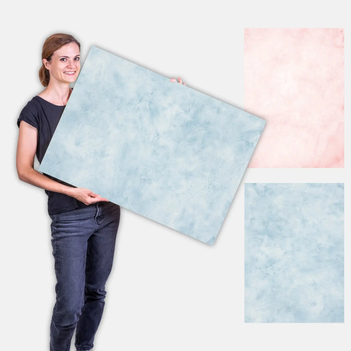 Flatlay Hintergrund 84 × 60 cm doppelseitig – Steinoptik - Stein 80 - Kamera & Foto > Fotostudio-Ausrüstung