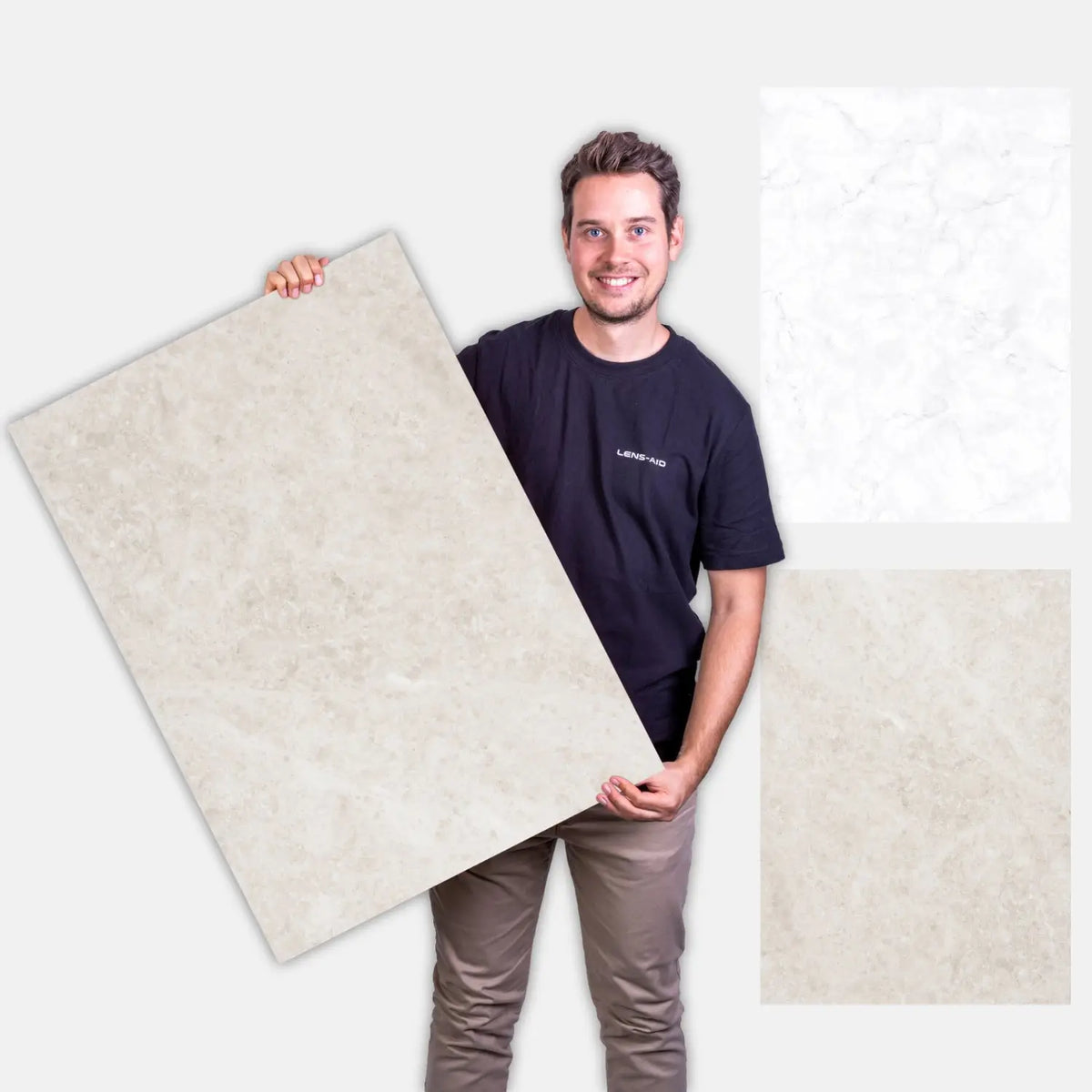 Flatlay Hintergrund 84 × 60 cm doppelseitig – Steinoptik - Stein 81 - Kamera & Foto > Fotostudio-Ausrüstung