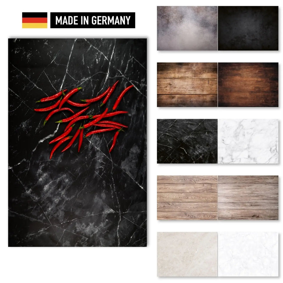 Flatlay Hintergrund Set – 5 Hintergründe mit 10 Motiven - Mix I - Kamera & Foto > Fotostudio-Ausrüstung Fotohintergründe