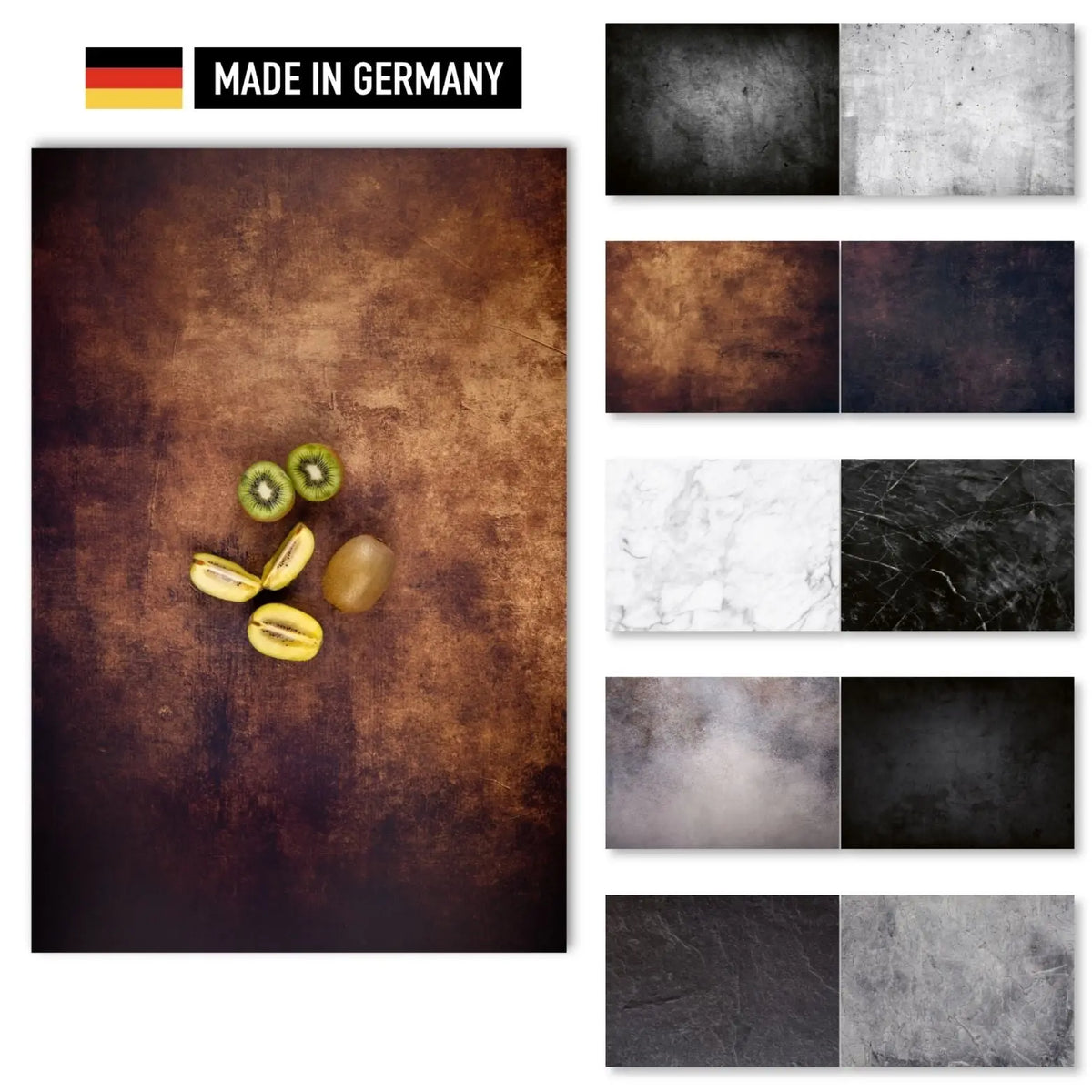 Flatlay Hintergrund Set – 5 Hintergründe mit 10 Motiven - Stein I - Kamera & Foto > Fotostudio-Ausrüstung