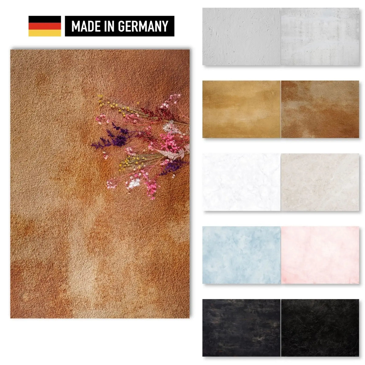 Flatlay Hintergrund Set – 5 Hintergründe mit 10 Motiven - Stein II - Kamera & Foto > Fotostudio-Ausrüstung