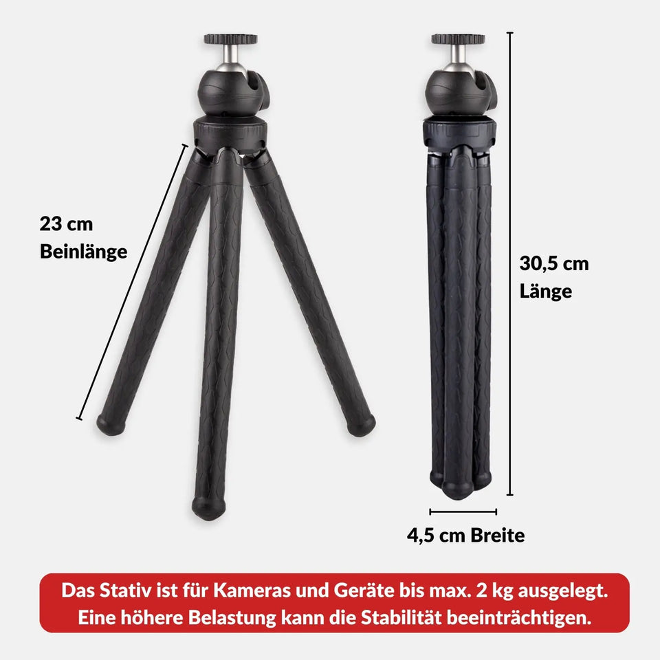 Flexibles Stativ Light – Dein kompakter Allrounder für unterwegs - Kamera & Foto > Stative Einbeinstative