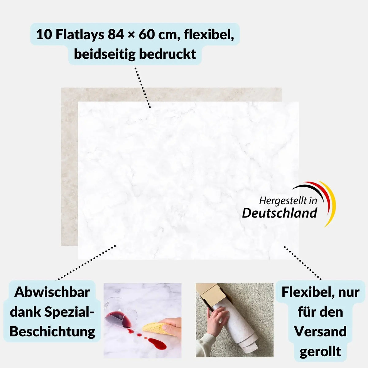 Fotohintergrund 10er-Set Holz/Stein mit Aufbewahrungsmappe - Kamera & Foto > Fotostudio-Ausrüstung Hintergründe