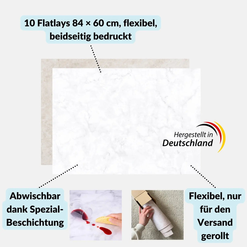 Fotohintergrund 10er-Set Holz/Stein mit Aufbewahrungsmappe - Kamera & Foto > Fotostudio-Ausrüstung Hintergründe