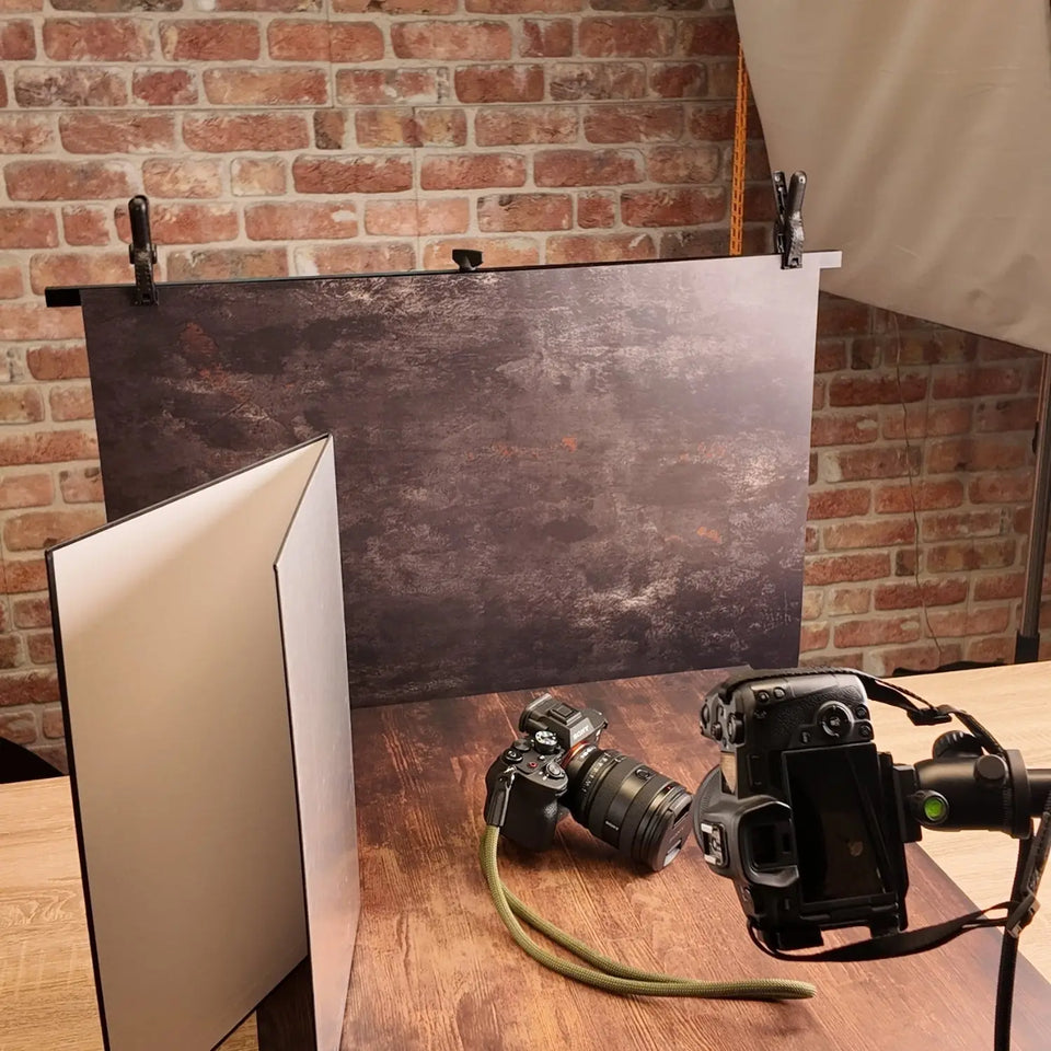 Soporte para fondos fotográficos de 100 a 186 cm para fotografía de estudio y fotografía cenital - Fotografía > Equipos de estudio fotográfico Fondos