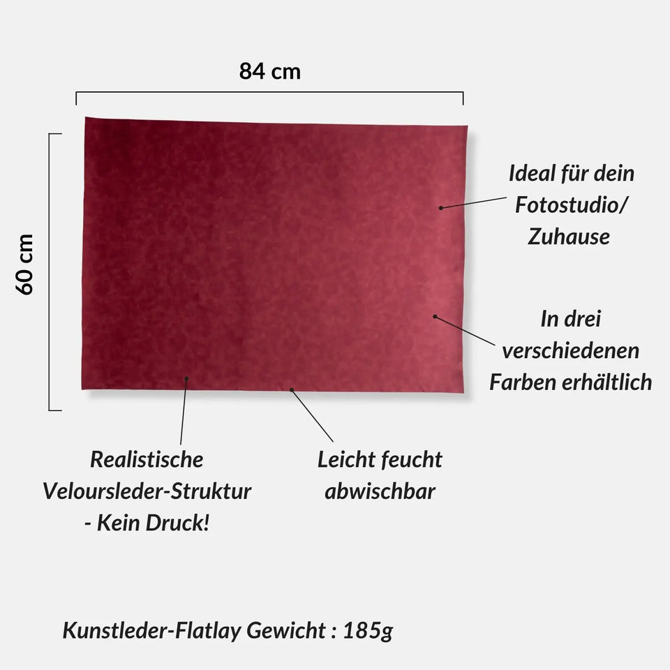 Fotohintergrund Kunstleder Velours 84x60 cm für Flatlay-Fotografie - Kamera & Foto > Fotostudio-Ausrüstung Hintergründe