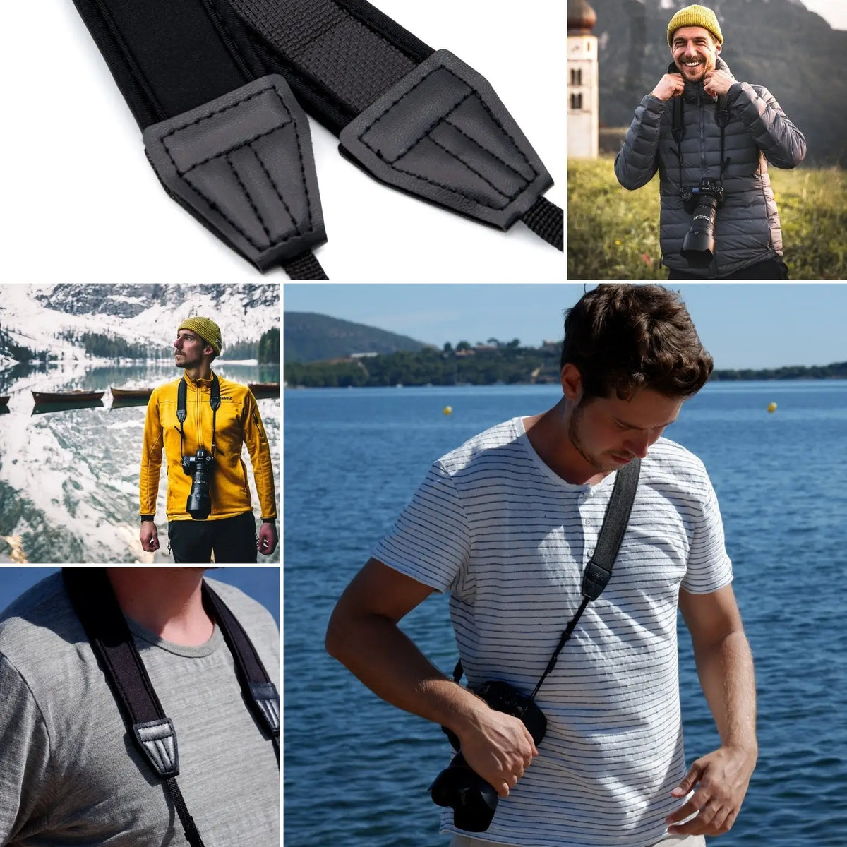 Padded neoprene camera strap - compatible with Canon, Nikon & Sony - Camera Photo > Camera Accessories Camera Straps