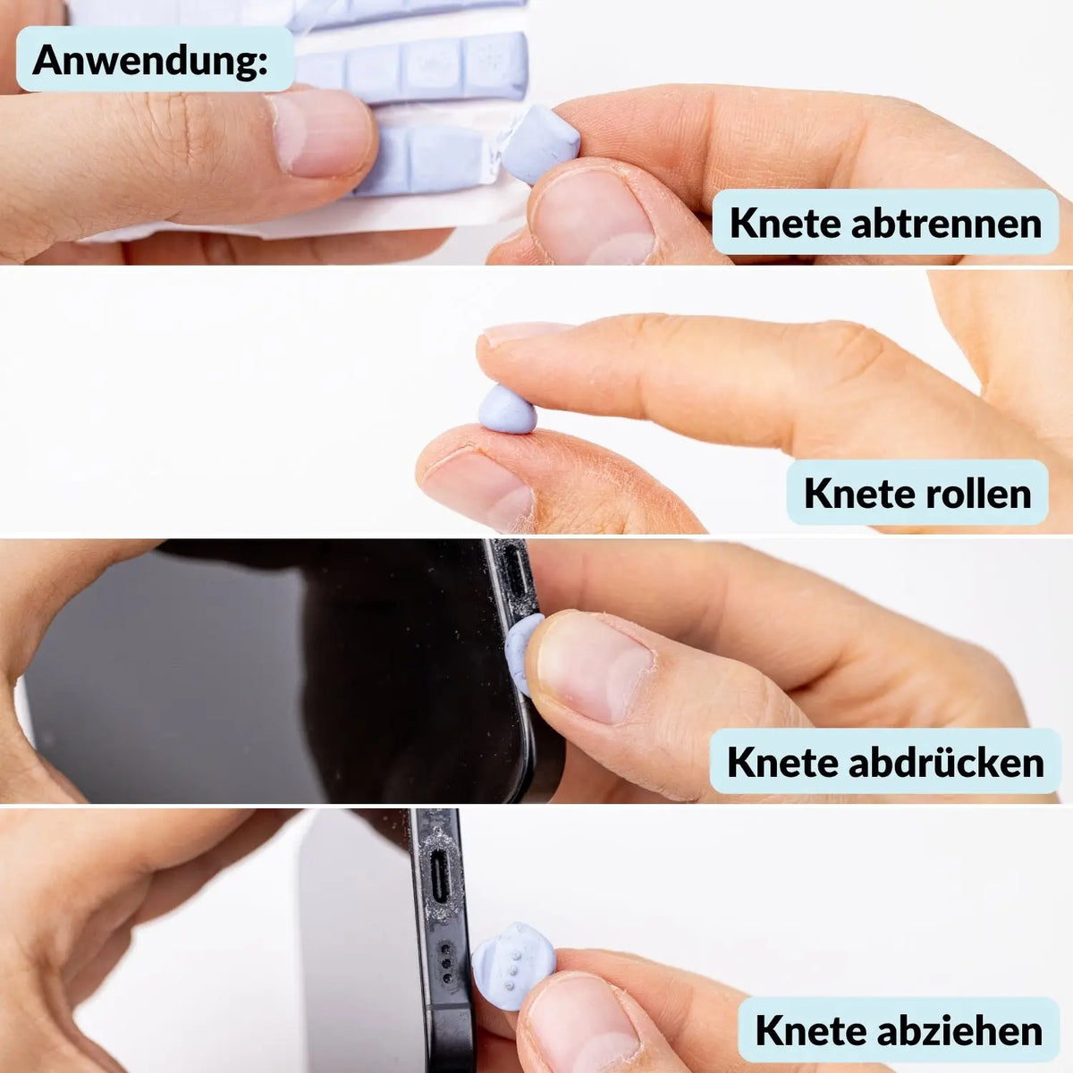 Kit per la pulizia del cellulare, comprensivo di pasta adesiva per la porta USB-C, le cuffie, la tastiera, ecc. - Elettronica > Accessori elettronici