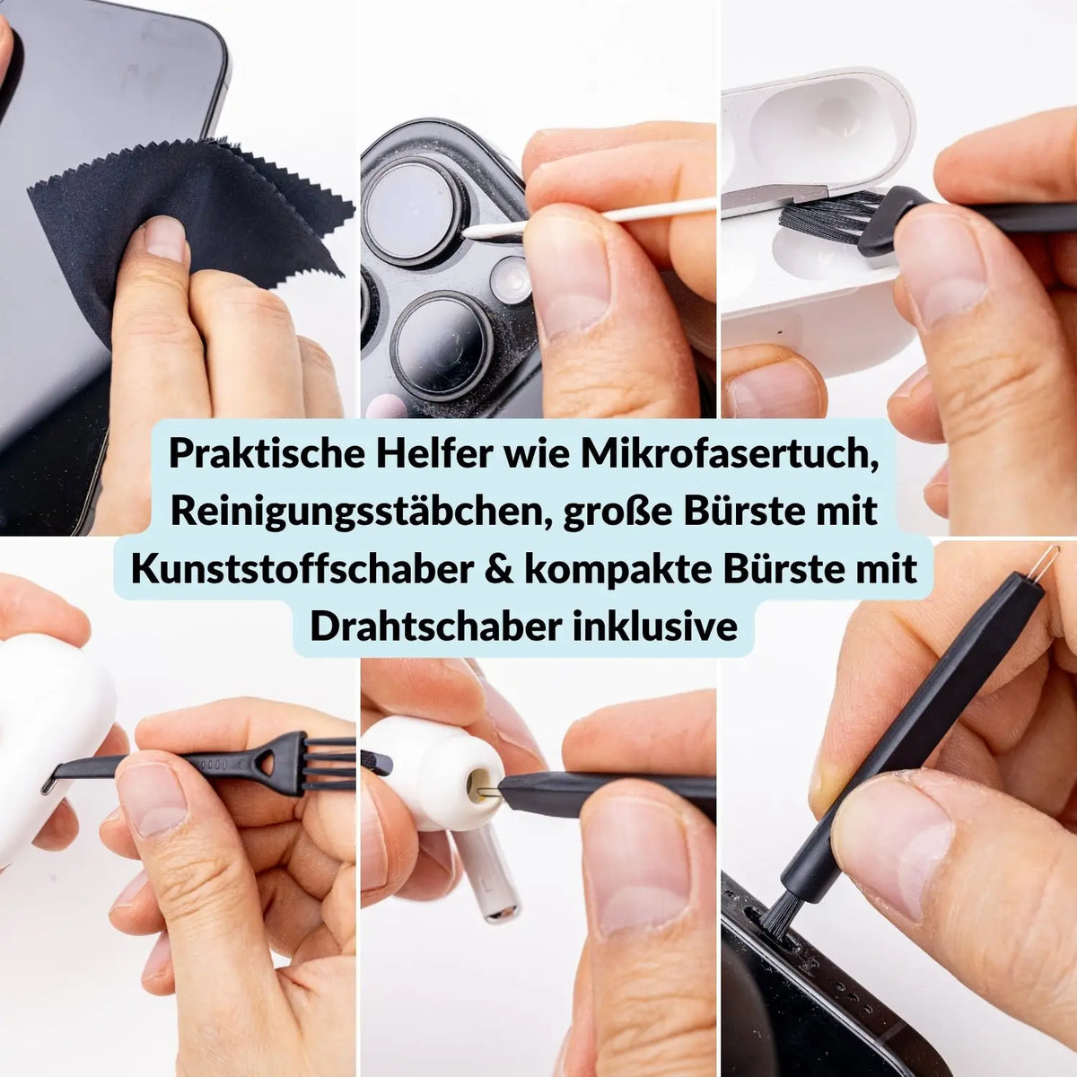Kit per la pulizia del cellulare, comprensivo di pasta adesiva per la porta USB-C, le cuffie, la tastiera, ecc. - Elettronica > Accessori elettronici